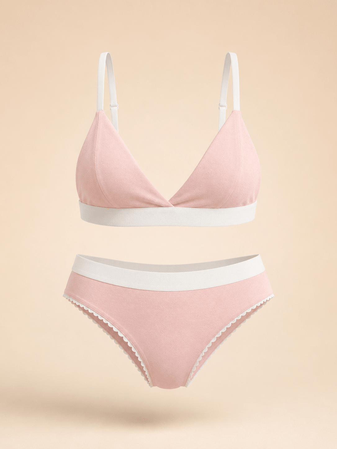 НАТУРАЛЬНИЙ КОМПЛЕКТ: БРА + ЧІКИ - Blush Pink - Form You
