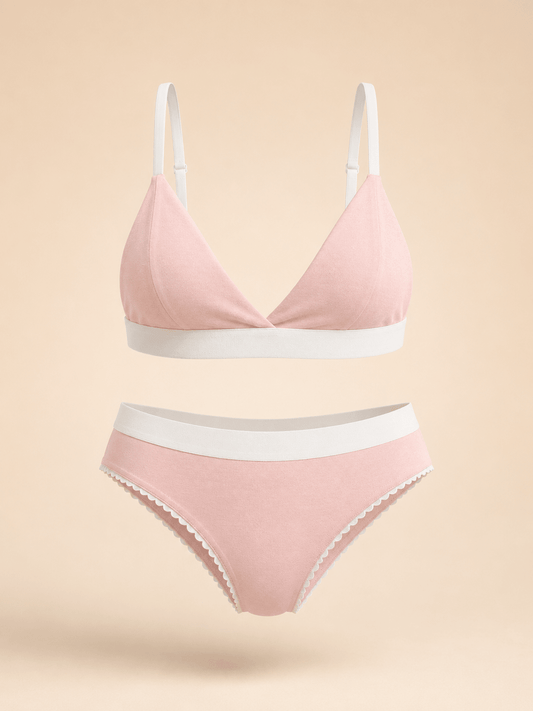 НАТУРАЛЬНИЙ КОМПЛЕКТ: БРА + ЧІКИ - Blush Pink - Form You