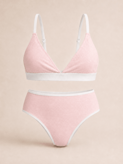 НАТУРАЛЬНИЙ КОМПЛЕКТ: БРА + СЛІПИ - Blush Pink - Form You