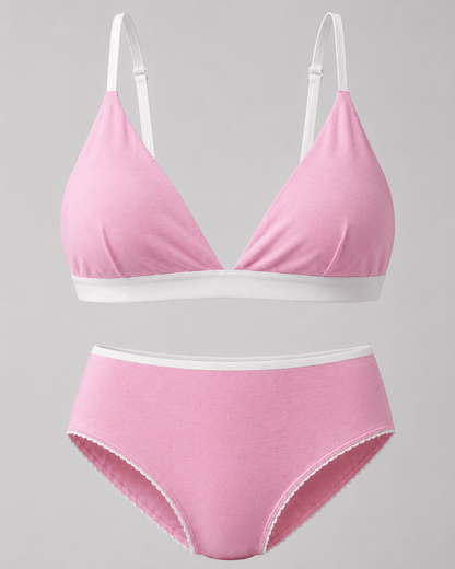 НАТУРАЛЬНИЙ КОМПЛЕКТ: БРА + СЛІПИ - Blush Pink - Form You