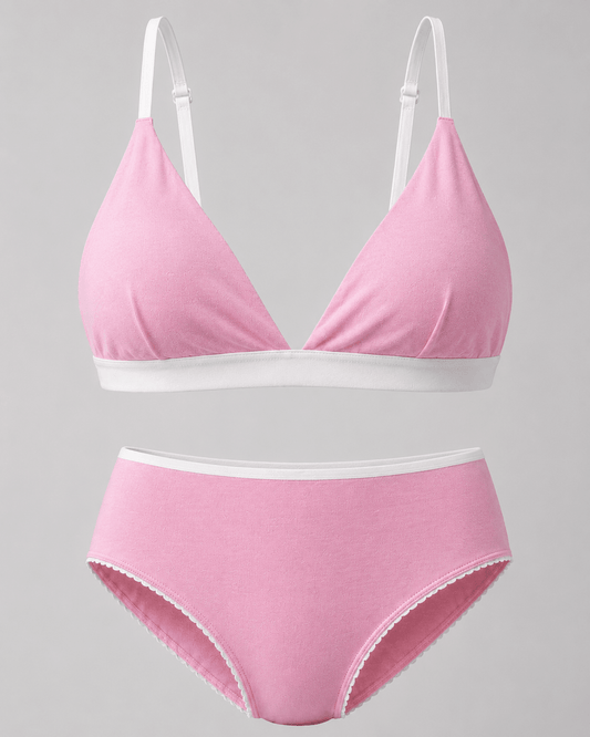 НАТУРАЛЬНИЙ КОМПЛЕКТ: БРА + СЛІПИ - Blush Pink - Form You