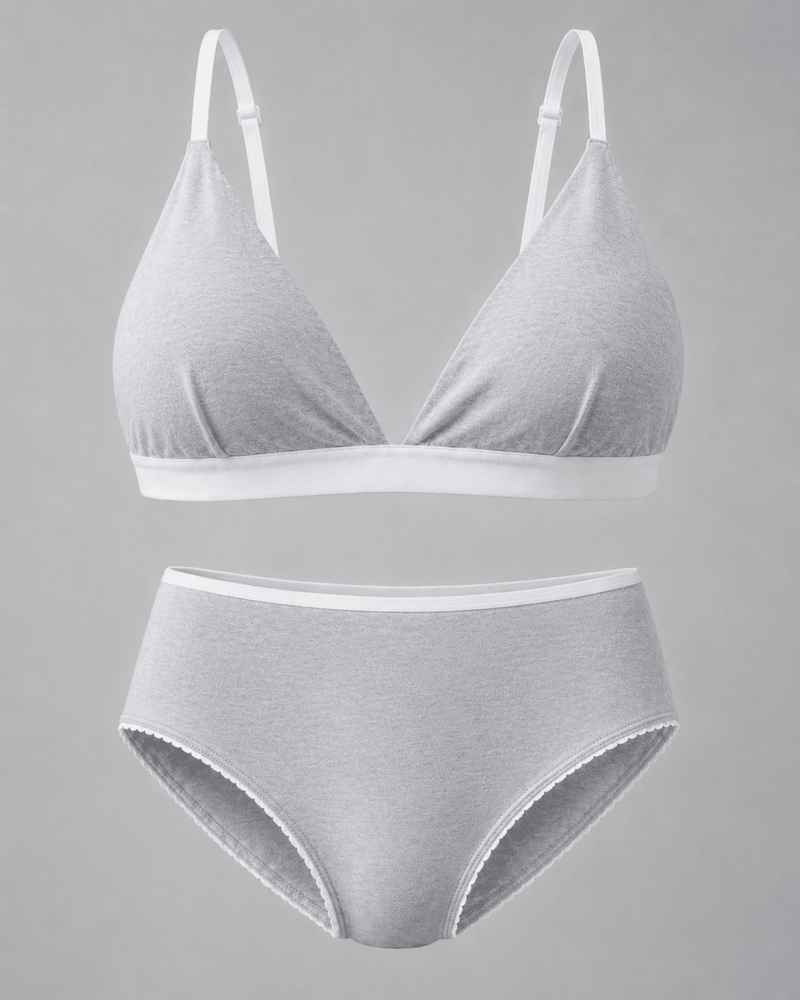 НАТУРАЛЬНИЙ КОМПЛЕКТ: БРА + СЛІПИ - Soft Gray - Form You