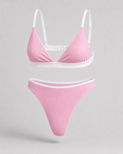 НАТУРАЛЬНИЙ КОМПЛЕКТ: БРА + СТРІНГИ - Blush Pink - Form You