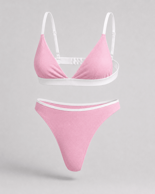НАТУРАЛЬНИЙ КОМПЛЕКТ: БРА + СТРІНГИ - Blush Pink - Form You